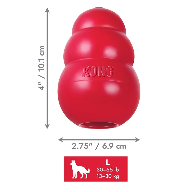 Large KONG toy dimensions and dog weight guidelines