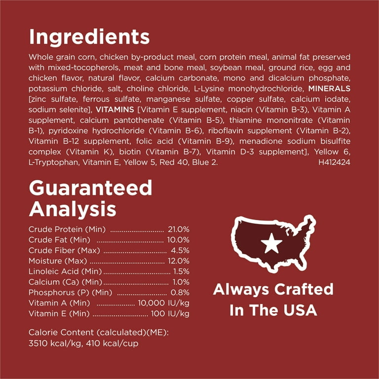 Ingredients and guaranteed analysis