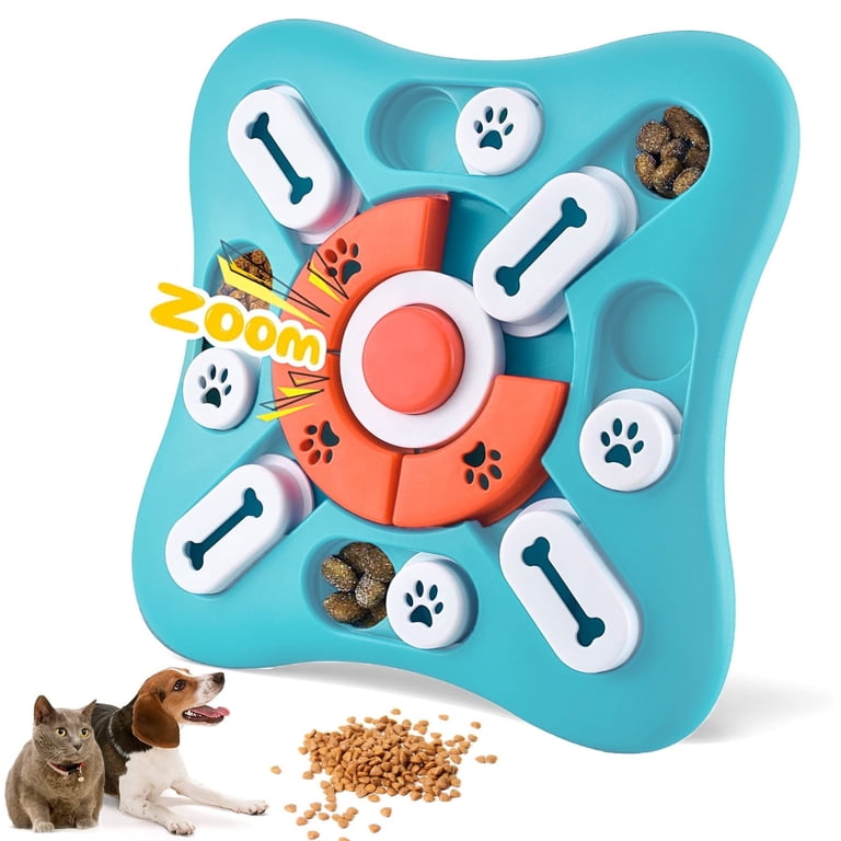 Dog puzzle toy teal product shot