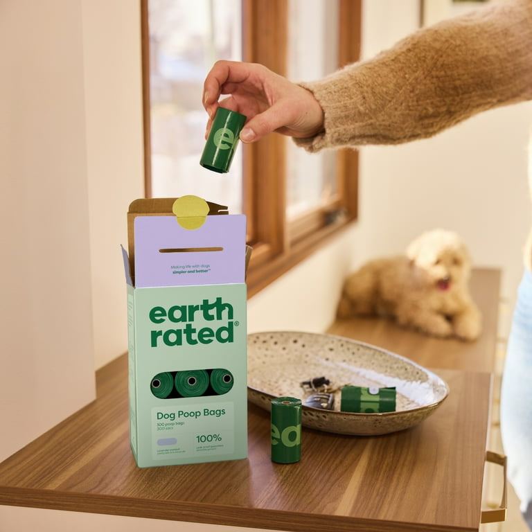 Earth Rated poop bag detail lifestyle shot