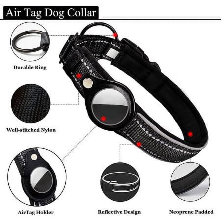 AirTag Dog Collar - Black, product shot