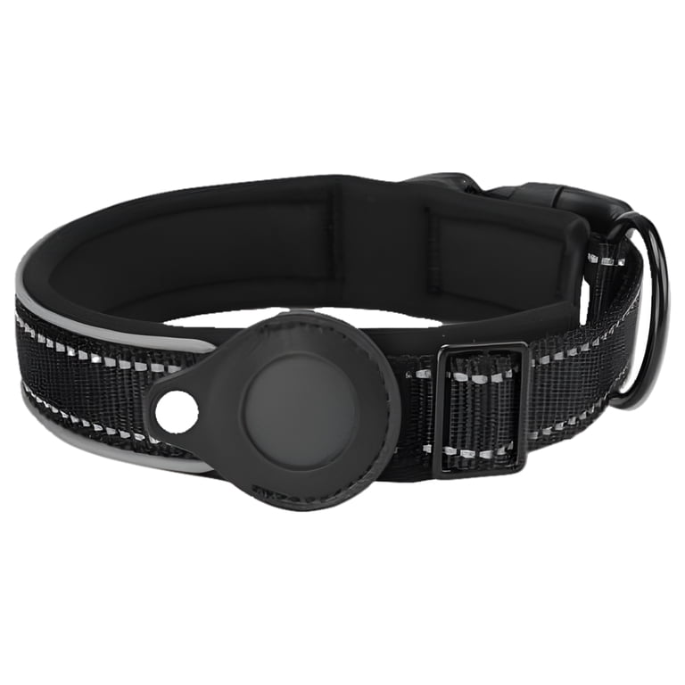 AirTag collar back view with holder open