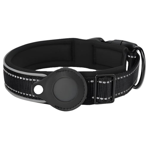 AirTag collar back view with holder open