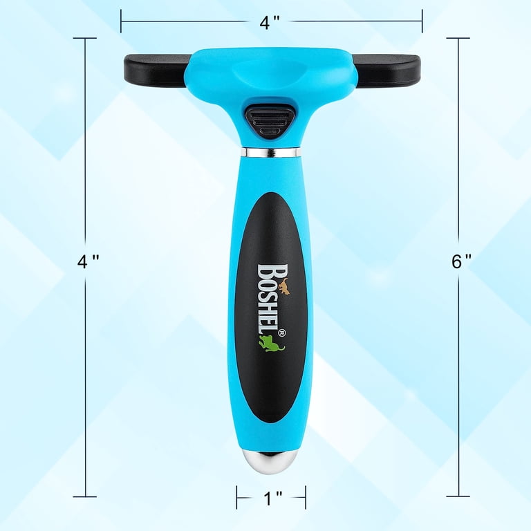 Easy-clean push button design removes collected fur instantly
