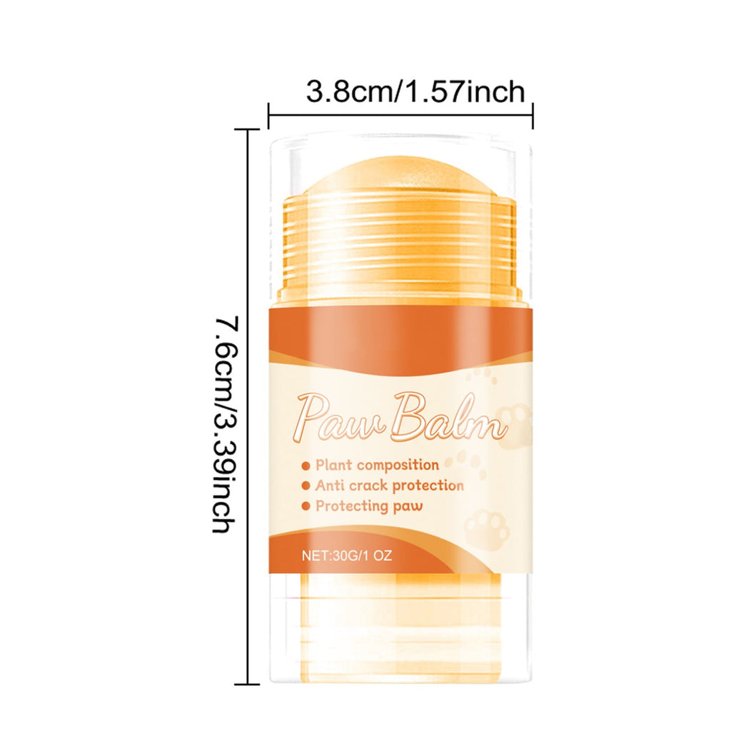 Paw balm stick dimensions 3.8cm wide by 7.6cm tall