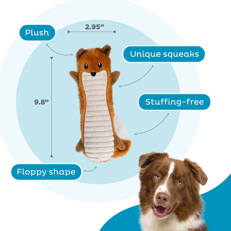 Outward Hound Sound Biterz fox toy packaging - stuffing free, invincible squeakers