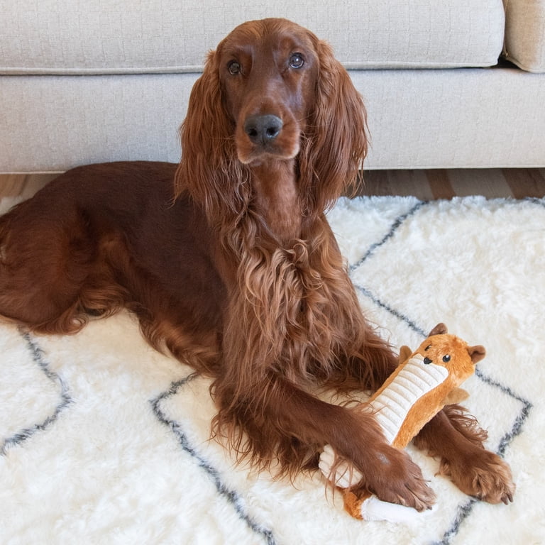 Outward Hound fox squeaker toy additional product detail shot