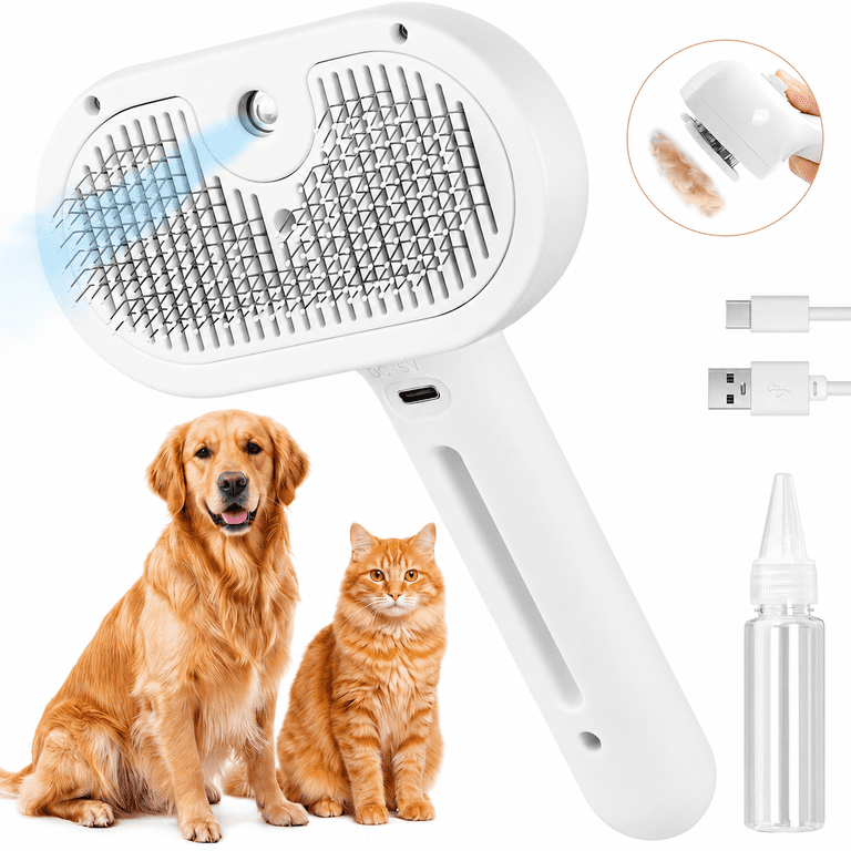 Skin-friendly 140 degree curved stainless steel bristles deep combing golden retriever undercoat