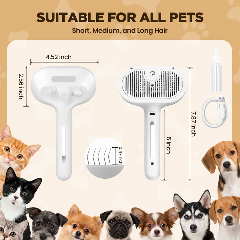 Pet grooming brush overview shot