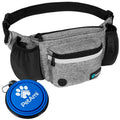 PetAmi fanny pack open showing fanny pack x1 and pet bowl x1 included, large inner compartments for treats toys and valuables