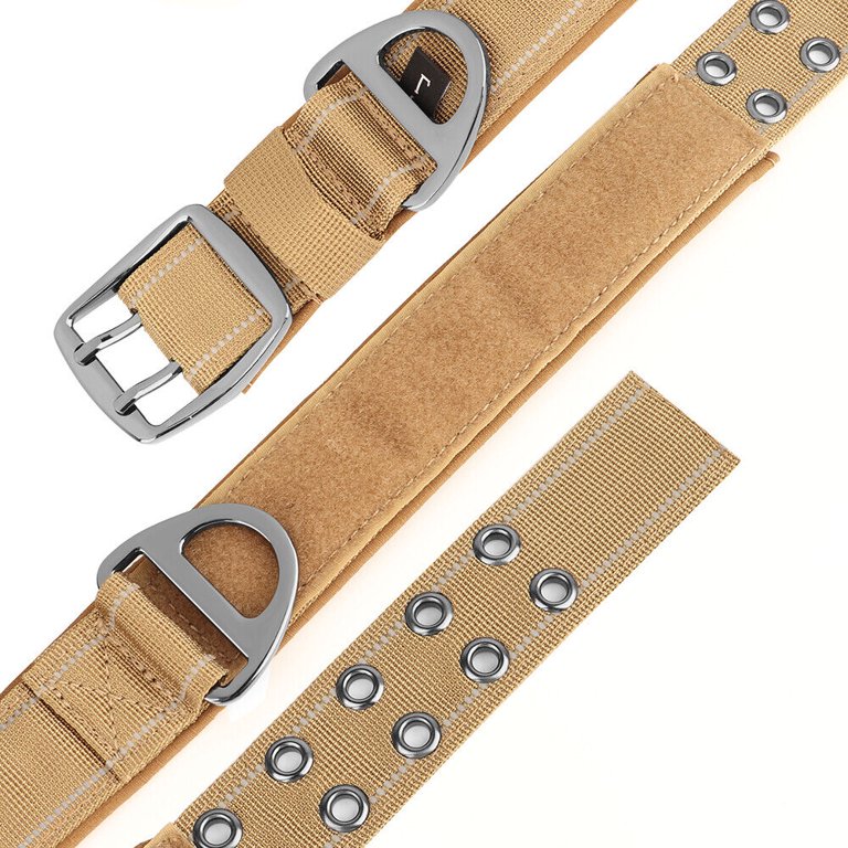 Tactical dog collar metal hardware