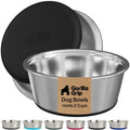 Gorilla Grip Stainless Steel Pet Bowls – Set of 2