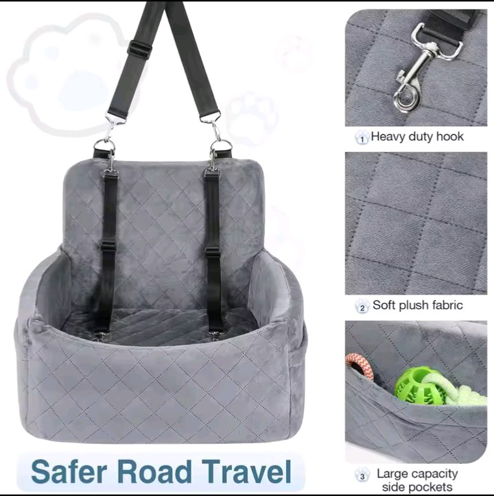 Premium Dog Car Seat – Safe & Cozy Travel for Pets Up to 20 lbs