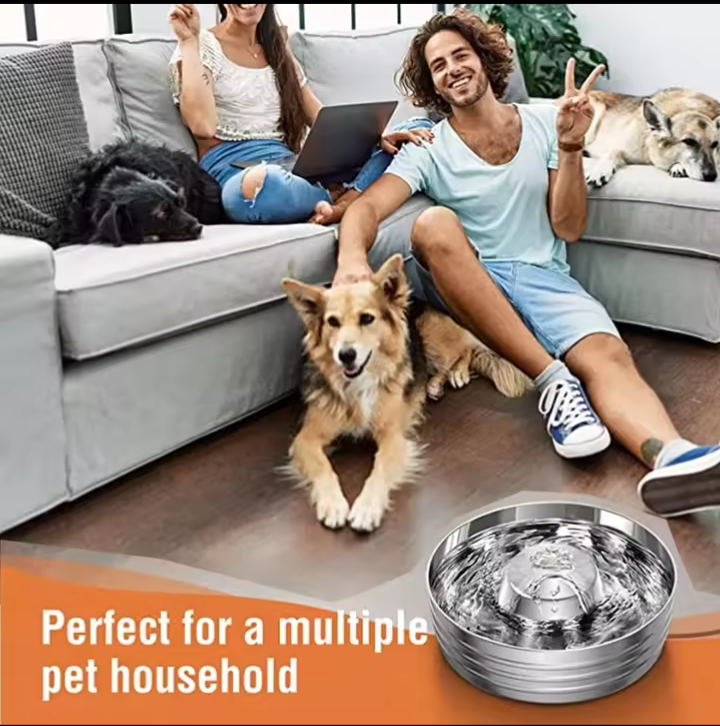 Classic Stainless Steel Pet Fountain