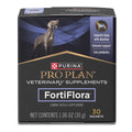 Purina Pro Plan FortiFlora dog probiotic supplement box containing 30 sachets