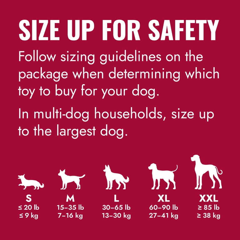 KONG toy sizing safety guide